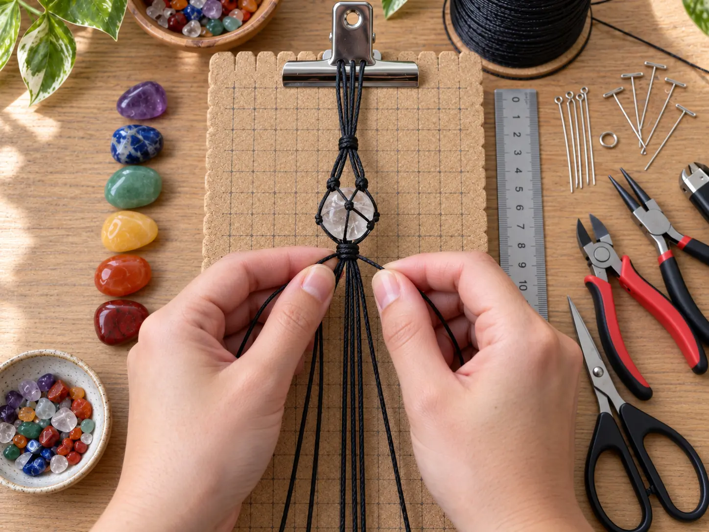 How to Make a Chakra Stone Car Hanging