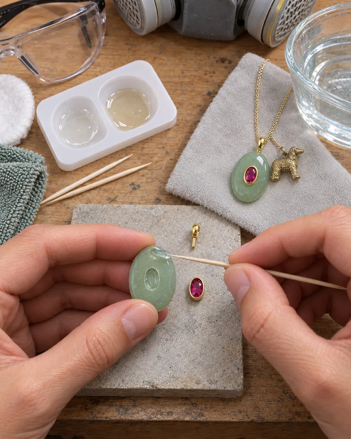 How to Make an Inlaid Gemstone Pendant