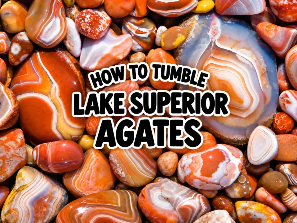 Tumbling lake superior agates